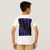 Amerikanische Unabhängigkeitstag Patchwork Pattern T-Shirt (Schwarz voll)