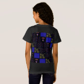 Amerikanische Unabhängigkeitstag Patchwork Pattern T-Shirt (Schwarz voll)