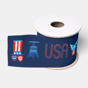 Amerikanische Unabhängigkeitstag Patriotic Grosgra Ripsband