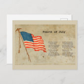 Amerikanische Unabhängigkeitstag Postkarte (Vorne/Hinten)