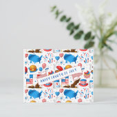 amerikanische Unabhängigkeitstag Postkarte (Stehend Vorderseite)