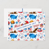 amerikanische Unabhängigkeitstag Postkarte (Vorne/Hinten)