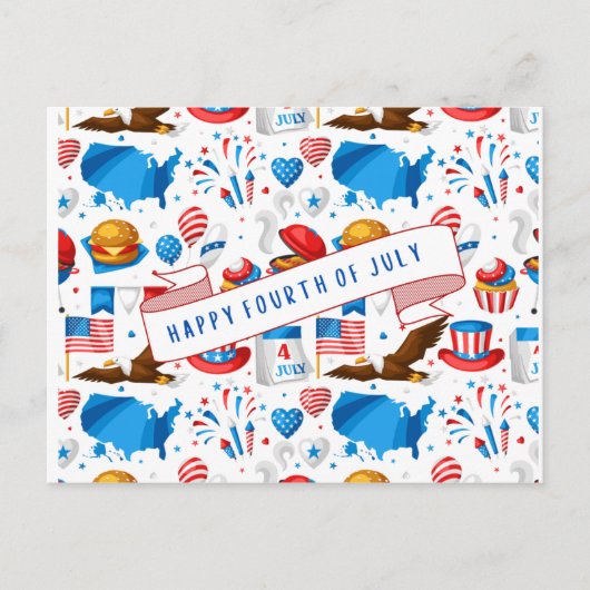 amerikanische Unabhängigkeitstag Postkarte (Vorderseite)