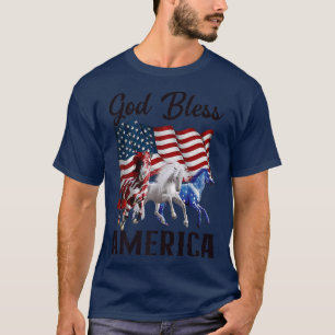 Amerikanische Unabhängigkeitstag Premi: "Gott segn T-Shirt