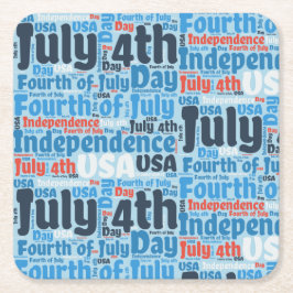 Amerikanische Unabhängigkeitstag Rechteckiger Pappuntersetzer