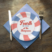 Amerikanische Unabhängigkeitstag Red White und Blu Pappteller