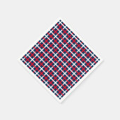Amerikanische Unabhängigkeitstag Rot-Blau-Gitter p Serviette (Ecke)