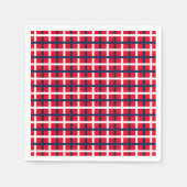 Amerikanische Unabhängigkeitstag Rot-Blau-Quadrat  Serviette (Vorderseite)