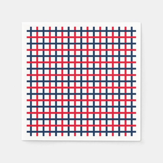 Amerikanische Unabhängigkeitstag Rot-Blau-Quadriot Serviette (Vorderseite)