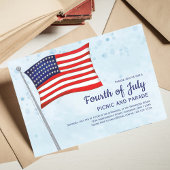 Amerikanische Unabhängigkeitstag Rot Weiß und Blau Einladung