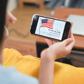 Amerikanische Unabhängigkeitstag Rot Weiß und Blau Einladung