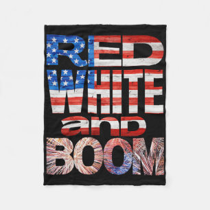 Amerikanische Unabhängigkeitstag rot weiß und Boom Fleecedecke