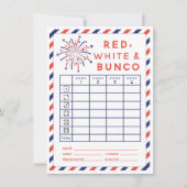 Amerikanische Unabhängigkeitstag Rot, Weiß und Bun Einladung (Vorderseite)