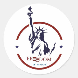 Amerikanische Unabhängigkeitstag-Round-Stickers Runder Aufkleber