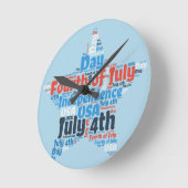 Amerikanische Unabhängigkeitstag Runde Wanduhr (Winkel)