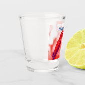 Amerikanische Unabhängigkeitstag-Scheiben mit Humm Schnapsglas (Links)