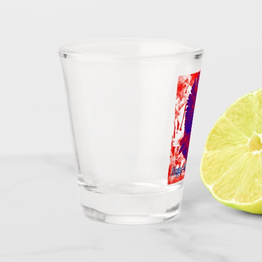 Amerikanische Unabhängigkeitstag-Schussglas w Bald Schnapsglas (Links)