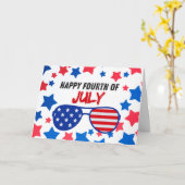 Amerikanische Unabhängigkeitstag Sonnenbrille und  Karte (Gelbe Blume)