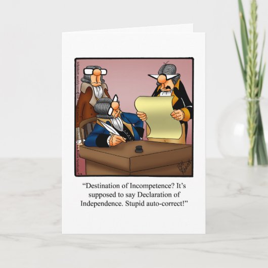 Amerikanische Unabhängigkeitstag Spaß Grußkarte "S Karte (Vorderseite)