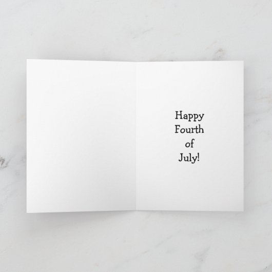 Amerikanische Unabhängigkeitstag Spaß Grußkarte "S Karte (Innenseite)