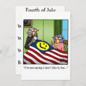 Amerikanische Unabhängigkeitstag Spaß Party Einlad Einladung (Vorne/Hinten)