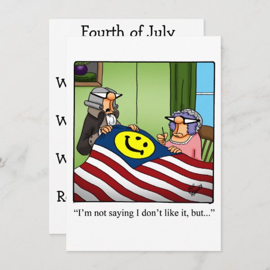 Amerikanische Unabhängigkeitstag Spaß Party Einlad Einladung (Vorne/Hinten)