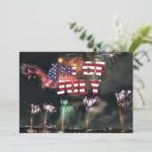 Amerikanische Unabhängigkeitstag Spektakuläre Feue Karte (Stehend Vorderseite)