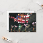 Amerikanische Unabhängigkeitstag Spektakuläre Feue Karte (Vorderseite/Rückseite Beispiel)