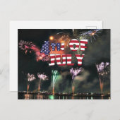 Amerikanische Unabhängigkeitstag Spektakuläre Feue Postkarte (Vorne/Hinten)