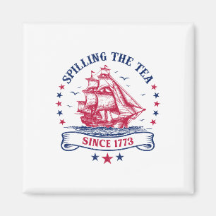 Amerikanische Unabhängigkeitstag Spilling The Tea Magnet