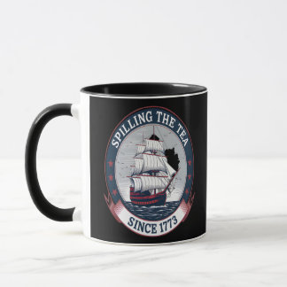 Amerikanische Unabhängigkeitstag Spilling The Tea Tasse