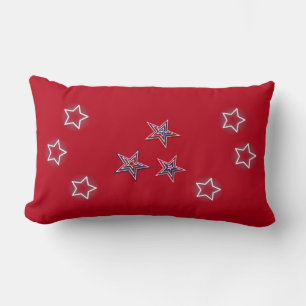 Amerikanische Unabhängigkeitstag Stars Red Lendenkissen