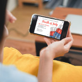 Amerikanische Unabhängigkeitstag Summer Party Cust Einladung