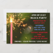 Amerikanische Unabhängigkeitstag Unabhängigkeit Bl Einladung (Vorderseite)