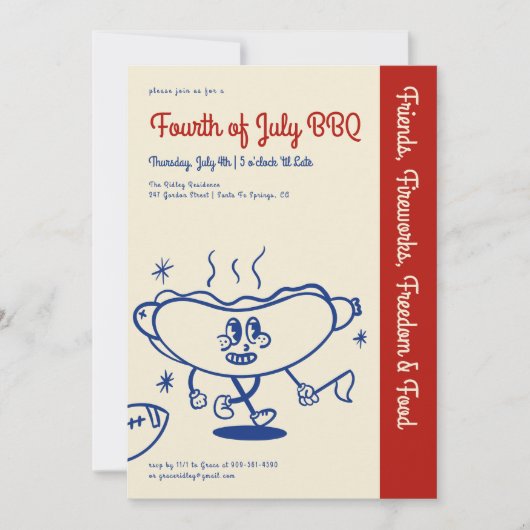 Amerikanische Unabhängigkeitstag | Unabhängigkeits Einladung (Vorderseite)