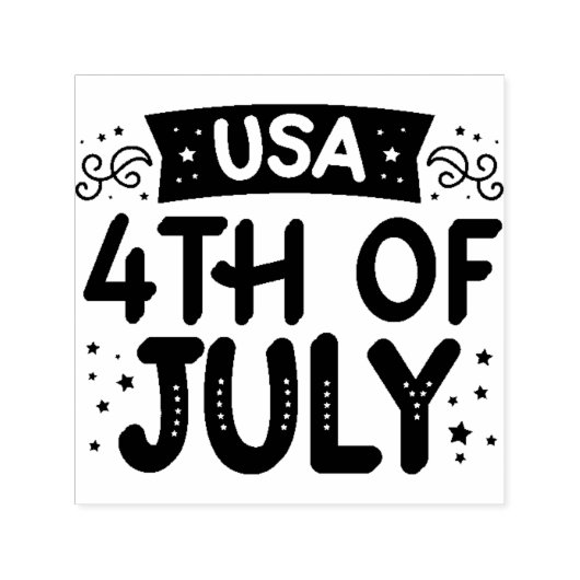 Amerikanische Unabhängigkeitstag USA Selbstfarbige Permastempel (Design)