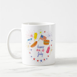 Amerikanische Unabhängigkeitstag Watercolor GRILLE Kaffeetasse
