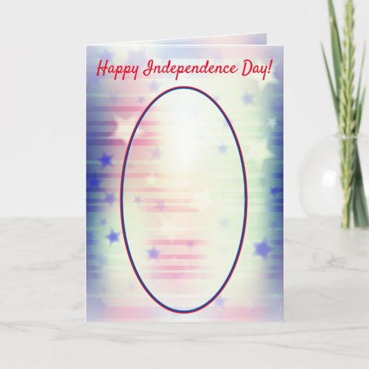 Amerikanische Unabhängigkeitstags Cowboy mit Flagg Karte (Vorderseite)