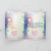 Amerikanische Unabhängigkeitstags Cowboy mit Flagg Karte (Innenseite)