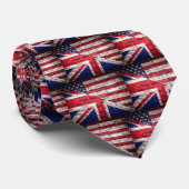 Amerikanische und britische Flagge Krawatte (Gerollt)