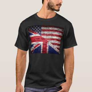 Amerikanische und britische Flagge T-Shirt