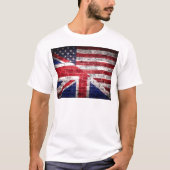 Amerikanische und britische Flagge T-Shirt (Vorderseite)