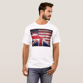 Amerikanische und britische Flagge T-Shirt (Vorne ganz)