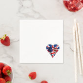 Amerikanische und britische Flaggenhörer Serviette (Beispiel)