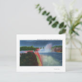 Amerikanische und Horseshoe Falls beleuchtet Postkarte (Stehend Vorderseite)