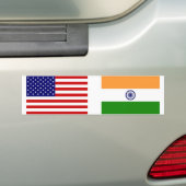 Amerikanische und indische Flaggen Autoaufkleber (Auf Auto)