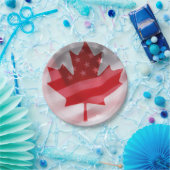 amerikanische und kanadische Flaggen Pappteller (Party)