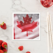 amerikanische und kanadische Flaggen Serviette (Beispiel)