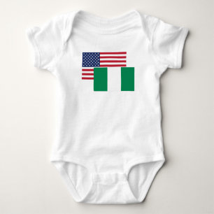 Amerikanische und nigerische Flagge Baby Strampler