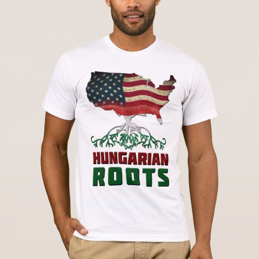 Amerikanische ungarische Wurzeln T-Shirt (Vorderseite)